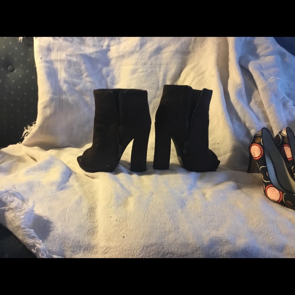 Open toed ankle boot